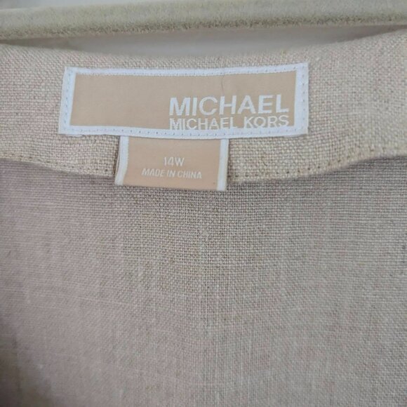 Michael Kors 100% Linen Tunic  - Size 14W - Picture 2 of 2